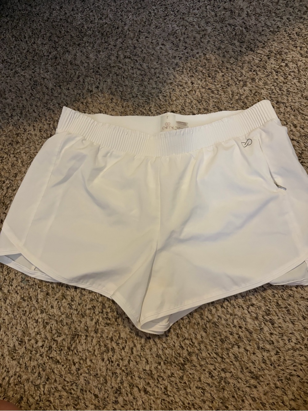 White Women's Calia Shorts - Lightweight Active Wear Size Large